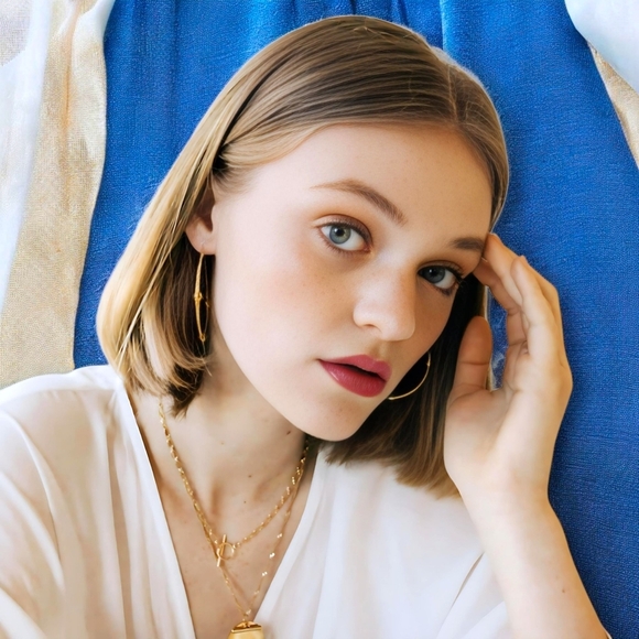 🆕️18K Gold Plated Hoop Earrings 2" | Stainless Steel Bold Statement Jewelry ✨ - Picture 8 of 13